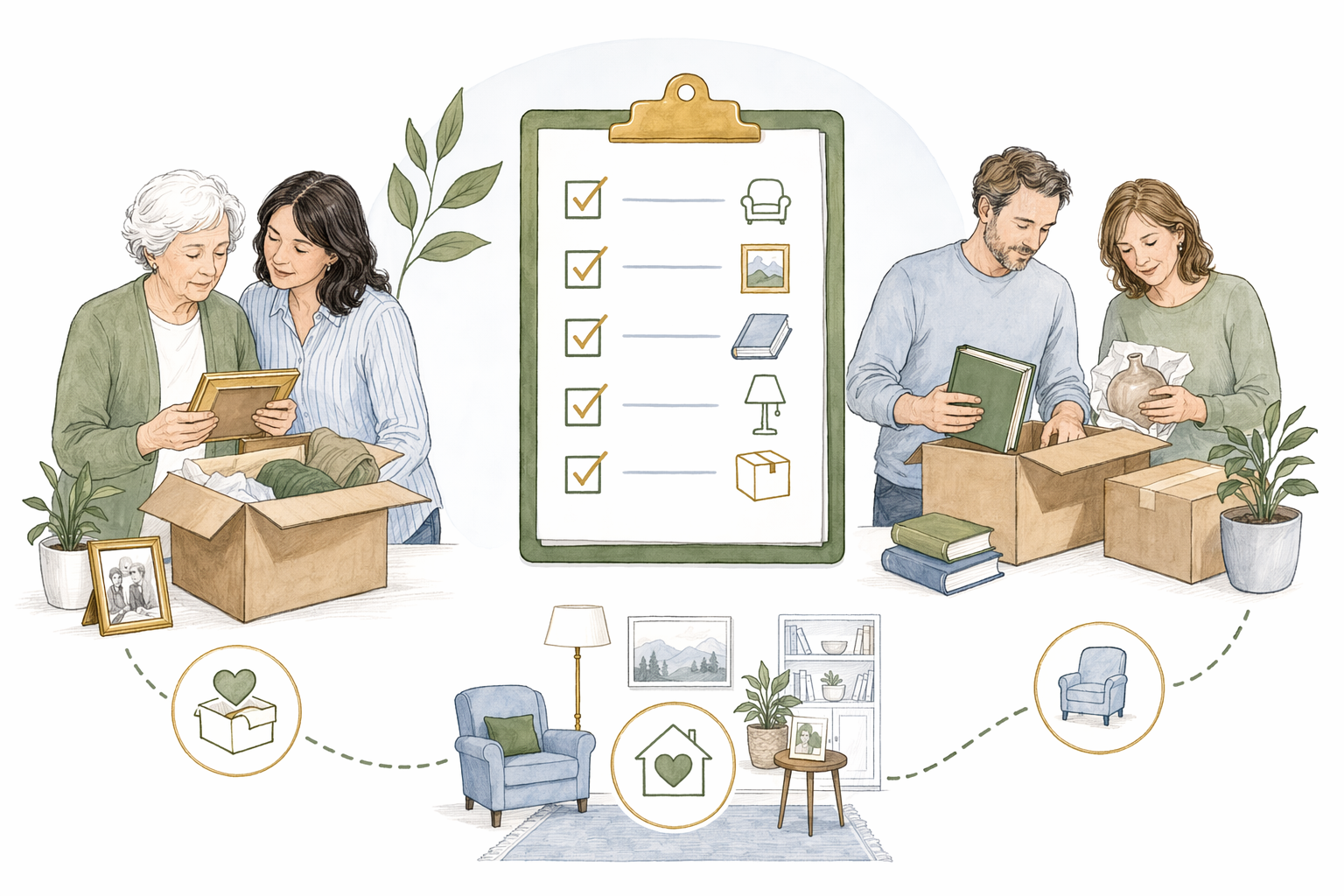 Danh sách kiểm tra thu gọn nhẹ nhàng cho việc chuyển nhà của một người thân